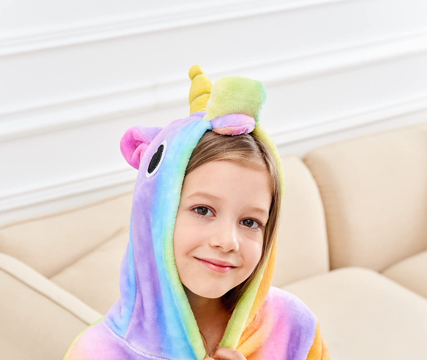Doctor Unicorn Soft Unicorn Hooded Bathrobe Sleepwear - Unicorn Gifts for Girls Apparel & Accessories > Clothing > Sleepwear & Loungewear > Robes Kylie Max   