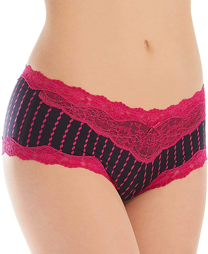 Maidenform Women'S Sexy Must Have Cheeky Hipster Apparel & Accessories > Clothing > Underwear & Socks > Underwear Maidenform Strawbry Verticle Stripe/Wild Strawberry 5 