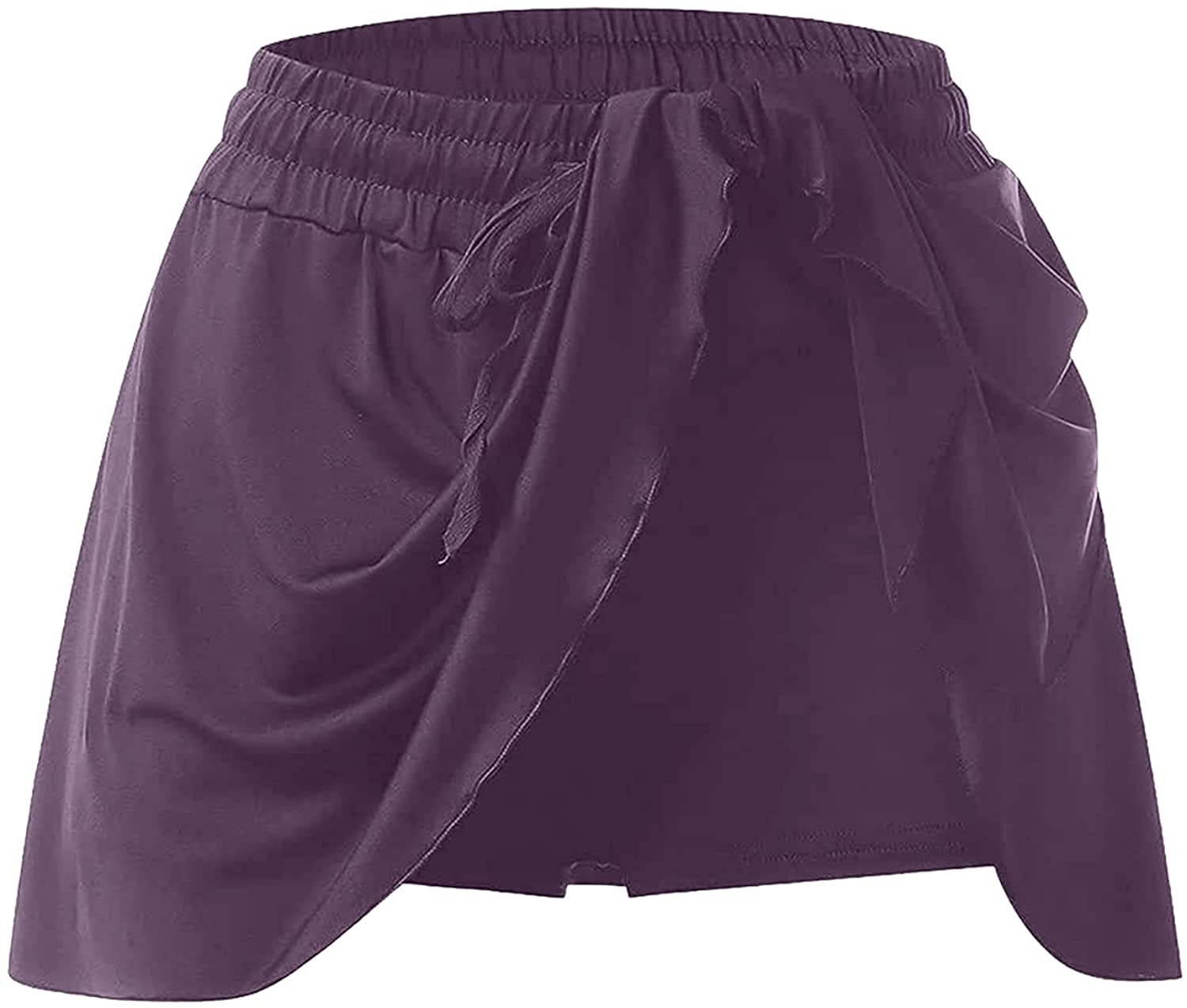 Burband Womens High Waisted Flowy Tennis Skirts Gym Yoga Pants Stretchy Pleated Golf Biker Shorts Summer Cute Lounge Skirts Apparel & Accessories > Clothing > Underwear & Socks > Shapewear Burband   