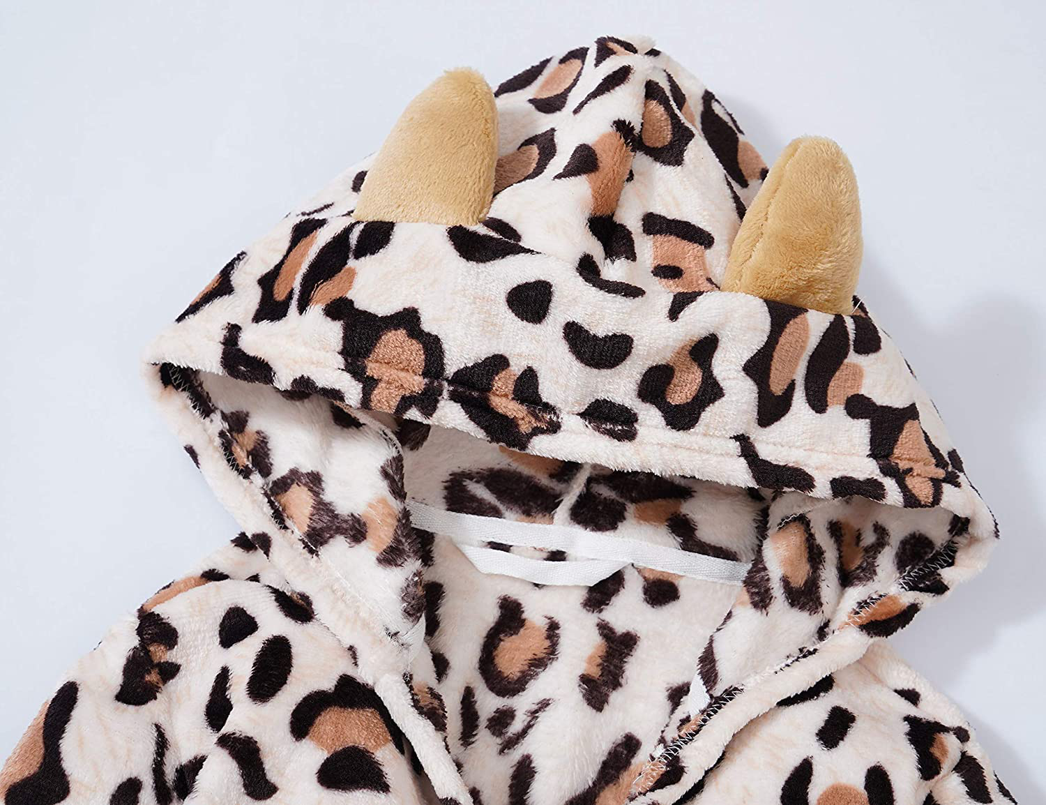Leopard Cat Robe for Girls Fleece Toddler Kids Teen Hooded Bathrobe Size 4T - 18 Apparel & Accessories > Clothing > Sleepwear & Loungewear > Robes Kylie Max   