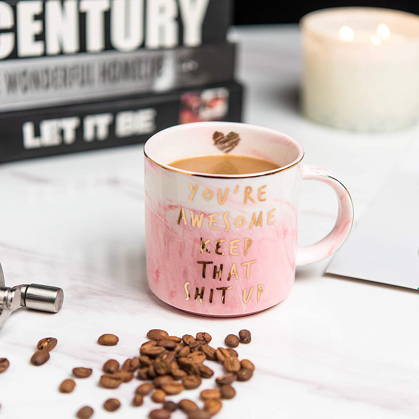 Thank You Gifts - Funny Inspirational, Thoughtful, Birthday, Friendship, New Job Gifts Ideas for Women Friends, Coworkers, Boss, Employee - Graduation Gifts for Her - Ceramic Coffee Cup Arts & Entertainment > Party & Celebration > Gift Giving Hendson   