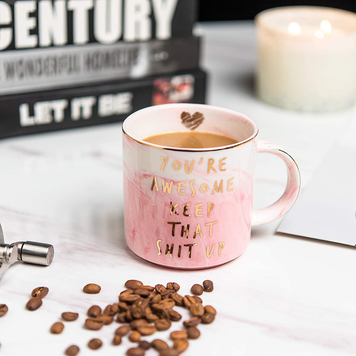 Thank You Gifts - Funny Inspirational, Thoughtful, Birthday, Friendship, New Job Gifts Ideas for Women Friends, Coworkers, Boss, Employee - Graduation Gifts for Her - Ceramic Coffee Cup Arts & Entertainment > Party & Celebration > Gift Giving Hendson   