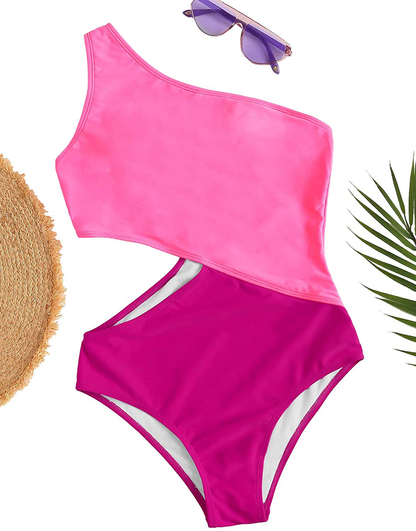 Sweatyrocks Women'S Bathing Suits One Shoulder Cutout One Piece Swimsuit Swimwear Monokini  Kylie Max   