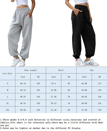 Hesayep Women'S High Waisted Sweatpants Workout Active Joggers Pants Baggy Lounge Bottoms Apparel & Accessories > Clothing > Activewear Kylie Max   