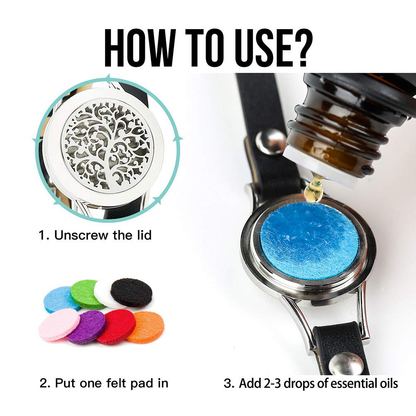 Aromatherapy Essential Oil Leather Diffuser Bracelet w/Tea Tree, Lemongrass, Orange and Peppermint -10ML/pcs, Unique Gift Ideas for Women, Girls, Friend, Mom at Anniversaries, Birthday and Christmas Arts & Entertainment > Party & Celebration > Gift Giving SOMORA   