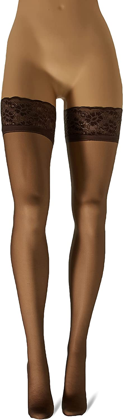Hanes Silk Reflections Women'S Lace Top Thigh High Apparel & Accessories > Clothing > Underwear & Socks > Shapewear Hanes   