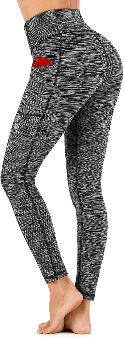Ewedoos Women's Yoga Pants with Pockets - Leggings with Pockets, High Waist Tummy Control Non See-Through Workout Pants Apparel & Accessories > Clothing > Activewear Ewedoos Mattblack Small 