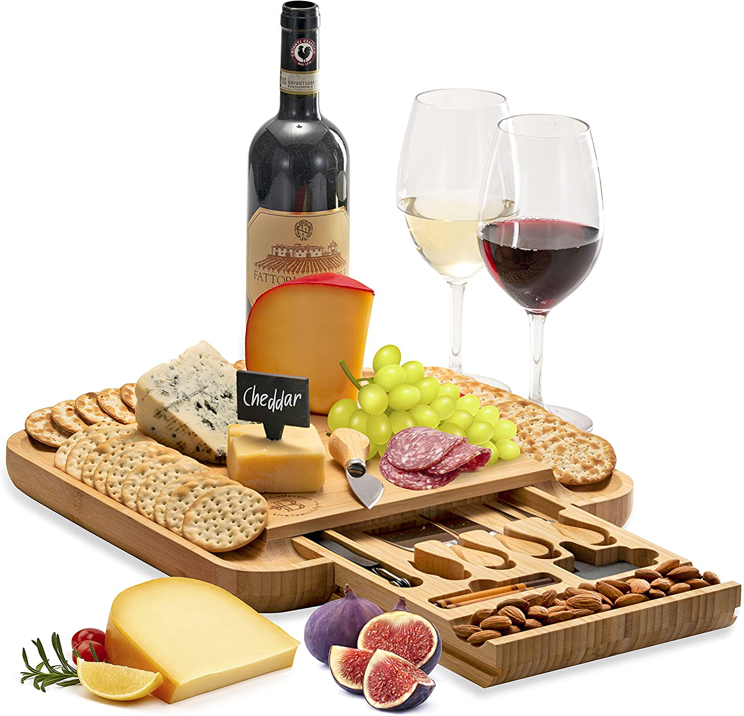 Cheese Board and Knife Set - Unique Gift for Wedding, Housewarming, Bridal Shower, Birthday Arts & Entertainment > Party & Celebration > Gift Giving Bambüsi   