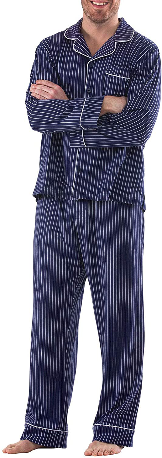 Pajamagram Classic Mens Pajamas Cotton - Men Pajamas Set Apparel & Accessories > Clothing > Sleepwear & Loungewear > Pajamas Kylie Max   