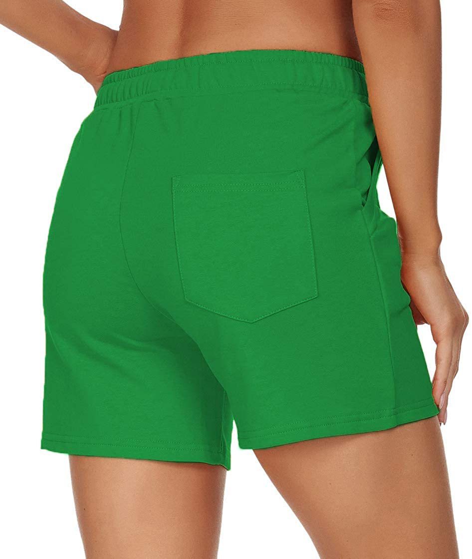 Tandisk Women'S 5" Casual Jersey Cotton Shorts Lounge Yoga Pajama Walking Shorts with Pockets Activewear Apparel & Accessories > Clothing > Shorts Kylie Max   
