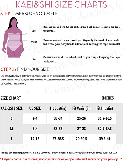 Kaei&Shi Garter Lingerie for Women,Embroidered Underwire Sexy Lingerie, High Waisted 3 Piece Lingerie Set Apparel & Accessories > Clothing > Underwear & Socks > Lingerie Kaei&Shi   