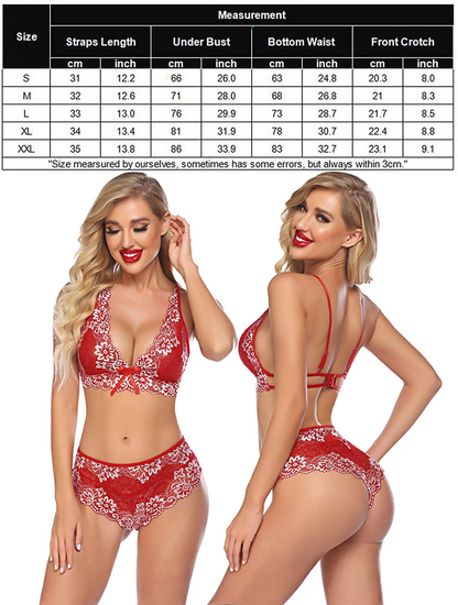 Avidlove Lingerie for Women Sexy Bra and Panty Set 2 Piece Outfits Lace Babydoll Bodysuit Apparel & Accessories > Clothing > Underwear & Socks > Lingerie Avidlove   