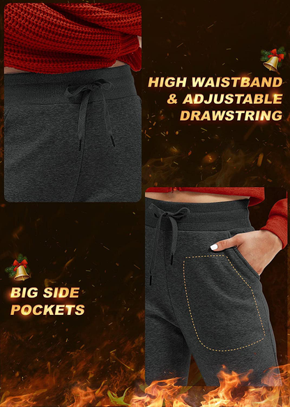 Ewedoos Fleece Sweatpants for Women with Pockets - Fleece Lined Joggers for Women Winter Pants Womens Sweatpants with Pockets Apparel & Accessories > Clothing > Activewear Kylie Max   