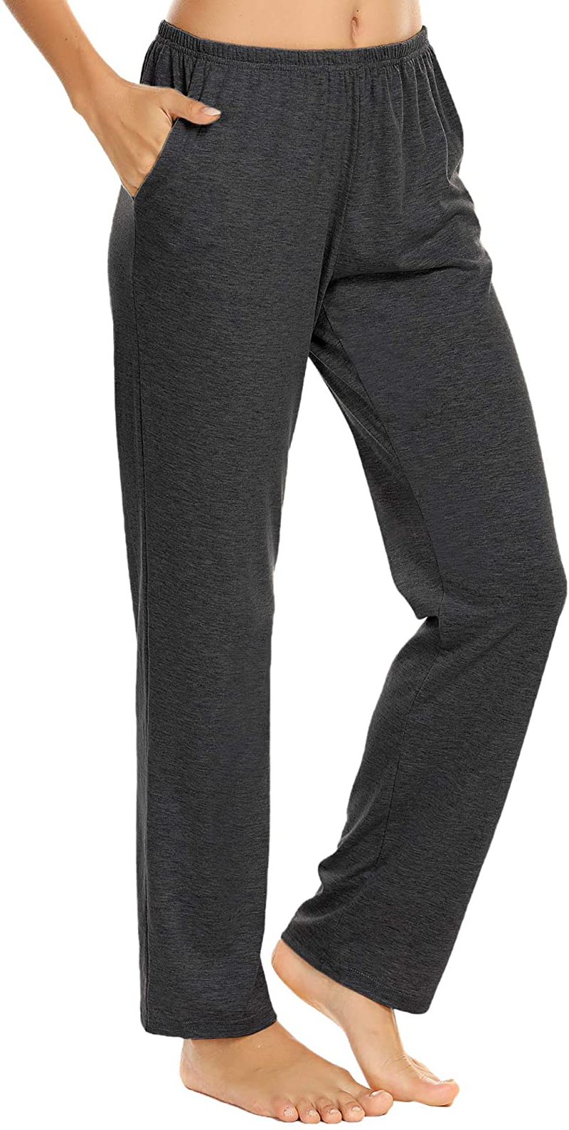 Ekouaer Pajama Pants Women'S Casual Lounge Pants Soft Cotton Sleepwear Pj Bottoms with Pockets S-XXL Apparel & Accessories > Clothing > Sleepwear & Loungewear > Pajamas Kylie Max   
