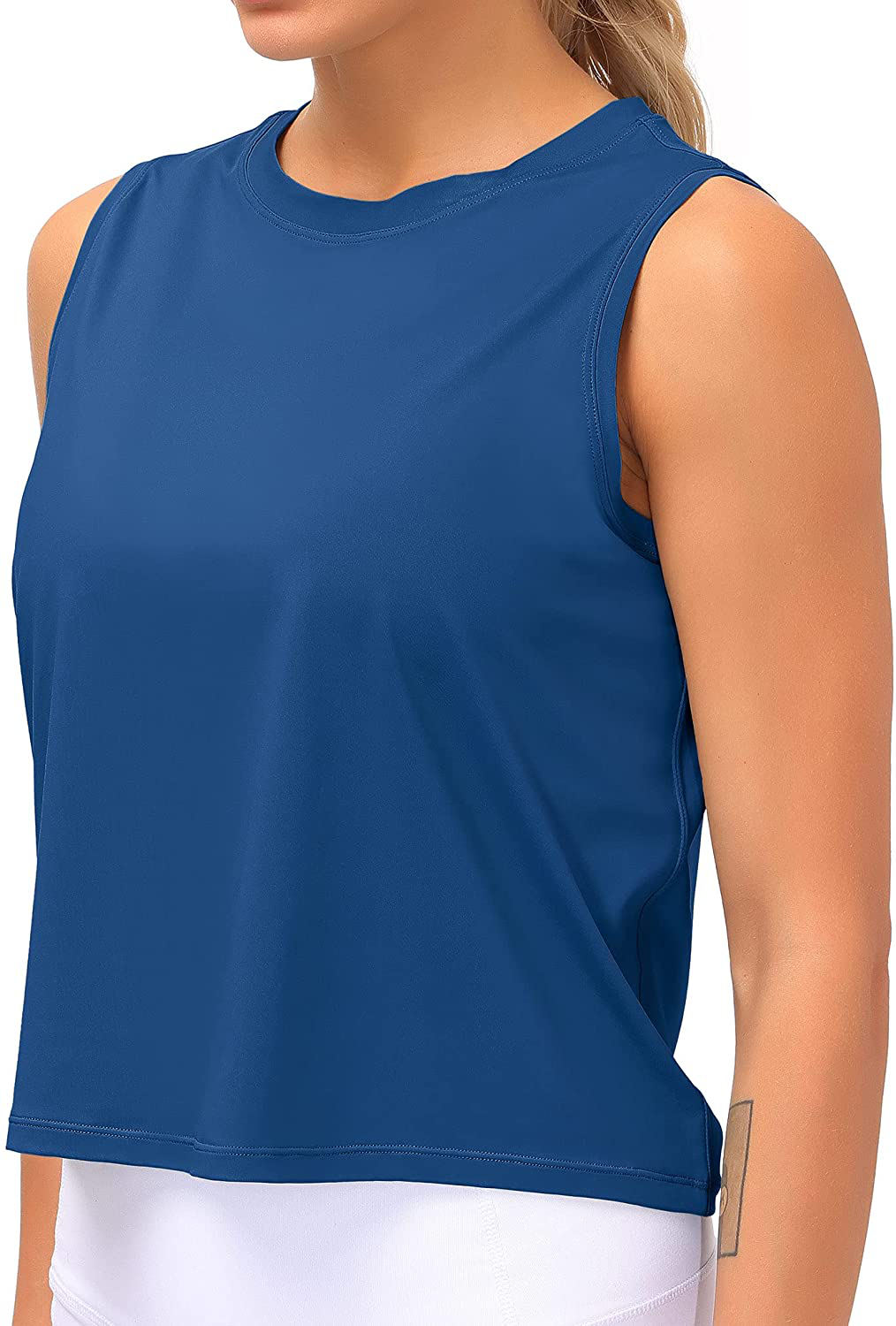 Dragon Fit Women Sleeveless Yoga Tops Workout Cool T-Shirt Running Short Tank Crop Tops Apparel & Accessories > Clothing > Activewear Kylie Max   