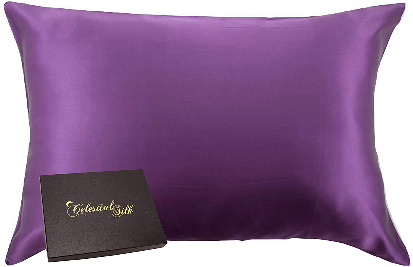 Celestial Silk 100% Pure Mulberry Silk Pillowcase Premium 25 Momme for Hair and Skin, Hypoallergenic Charmeuse Silk Weave on Both Sides - Hidden Zipper Closure (King, Vintage Pink) Arts & Entertainment > Party & Celebration > Gift Giving Celestial Silk Plum Standard 