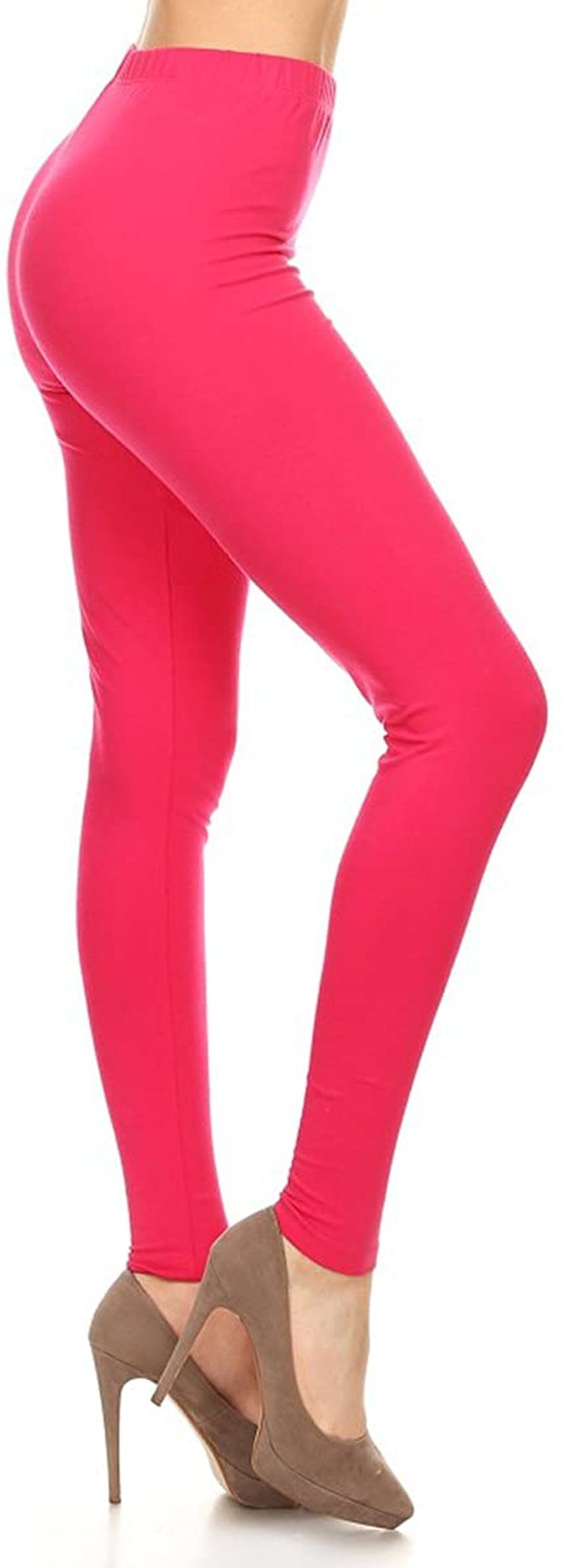 Leggings Depot Cotton Women'S Premium Quality Ultra Soft Solid Leggings Apparel & Accessories > Clothing > Underwear & Socks > Shapewear LEGGINGS DEPOT   