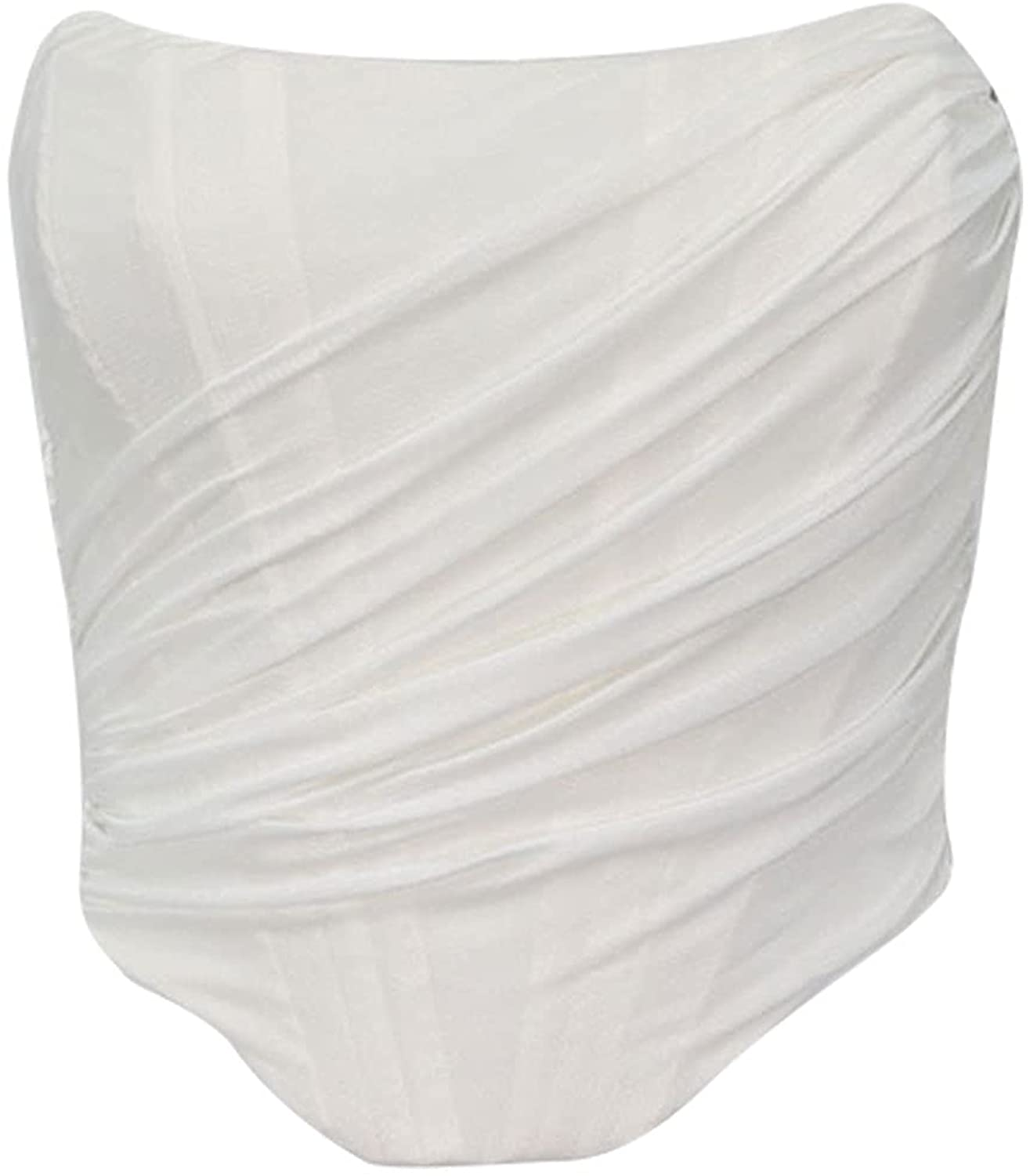 Sexy Women Push up Bustiers Corsets Strapless off Shoulder Slim Crop Tops Clubwear Party Outwear Apparel & Accessories > Clothing > Underwear & Socks > Lingerie hirigin White Lace Medium 