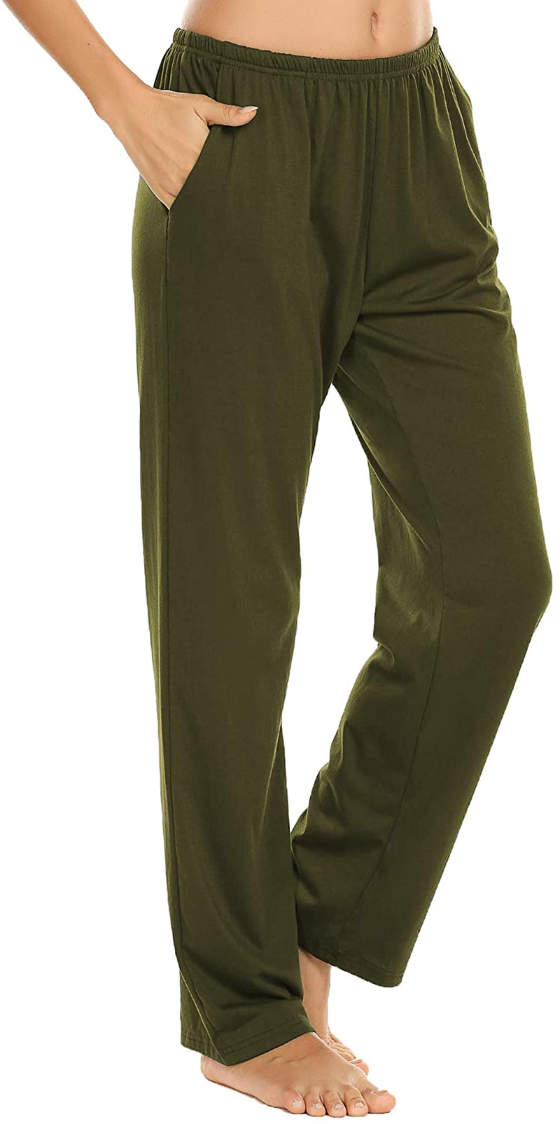 Ekouaer Pajama Pants Women'S Casual Lounge Pants Soft Cotton Sleepwear Pj Bottoms with Pockets S-XXL Apparel & Accessories > Clothing > Sleepwear & Loungewear > Pajamas Kylie Max   