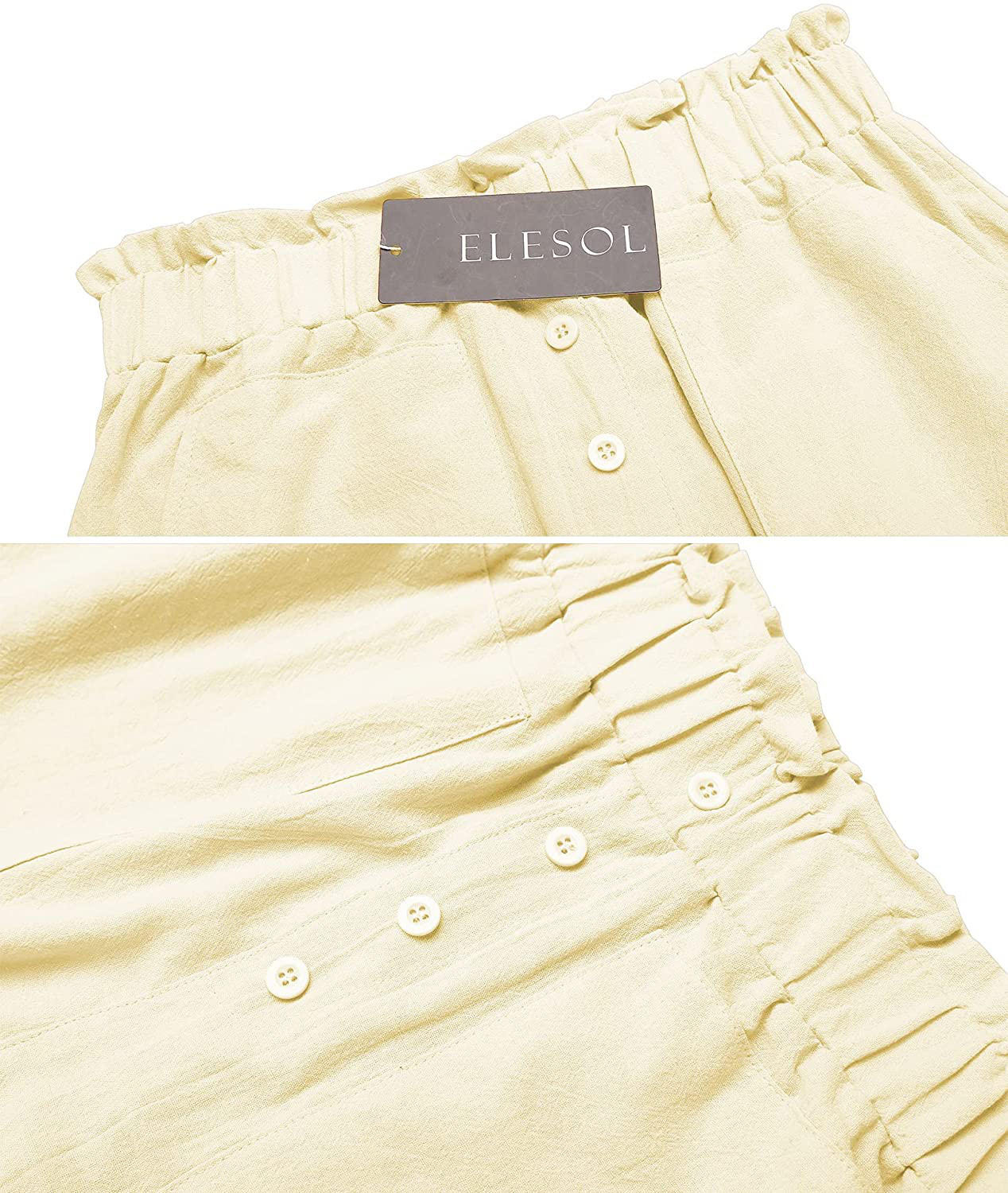 ELESOL Womens Shorts Summer Casual Drawstring Elastic Waist Shorts with Pocket Apparel & Accessories > Clothing > Shorts Kylie Max   