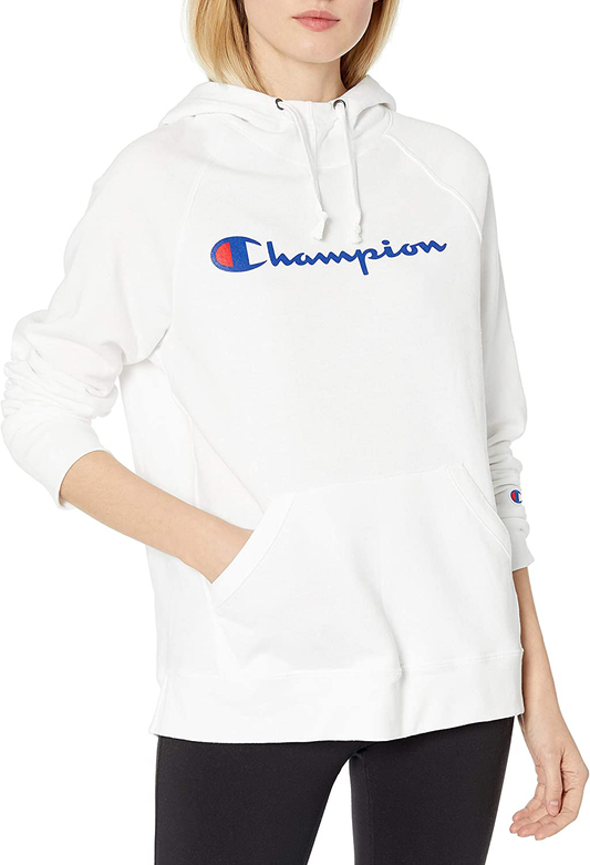 Champion Women'S Classic Script Logo, Powerblend Fleece Hoodie Apparel & Accessories > Clothing > Activewear Kylie Max   