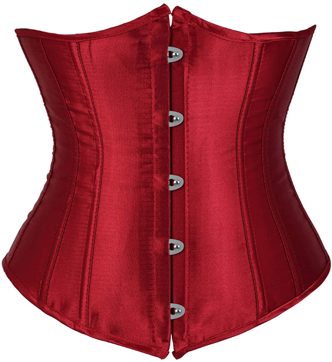 Frawirshau Women'S 9427 Lace up Boned Underbust Waist Trainer Corset Apparel & Accessories > Clothing > Underwear & Socks > Lingerie frawirshau Wine Red-7055 Waist:38"-39"/5XL 