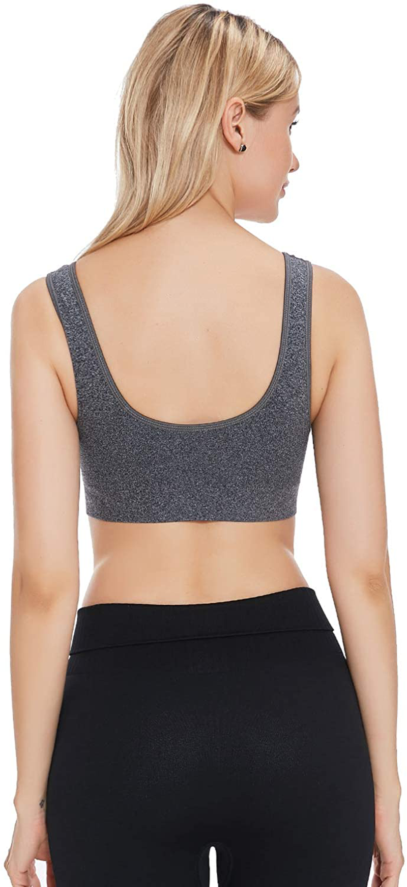 JOJOANS 1/3 Pack Sports Bras for Women - Seamless Workout Yoga Bra Stretchy Comfort Sleep Bra with Removable Pads Apparel & Accessories > Clothing > Underwear & Socks > Bras Kylie Max   