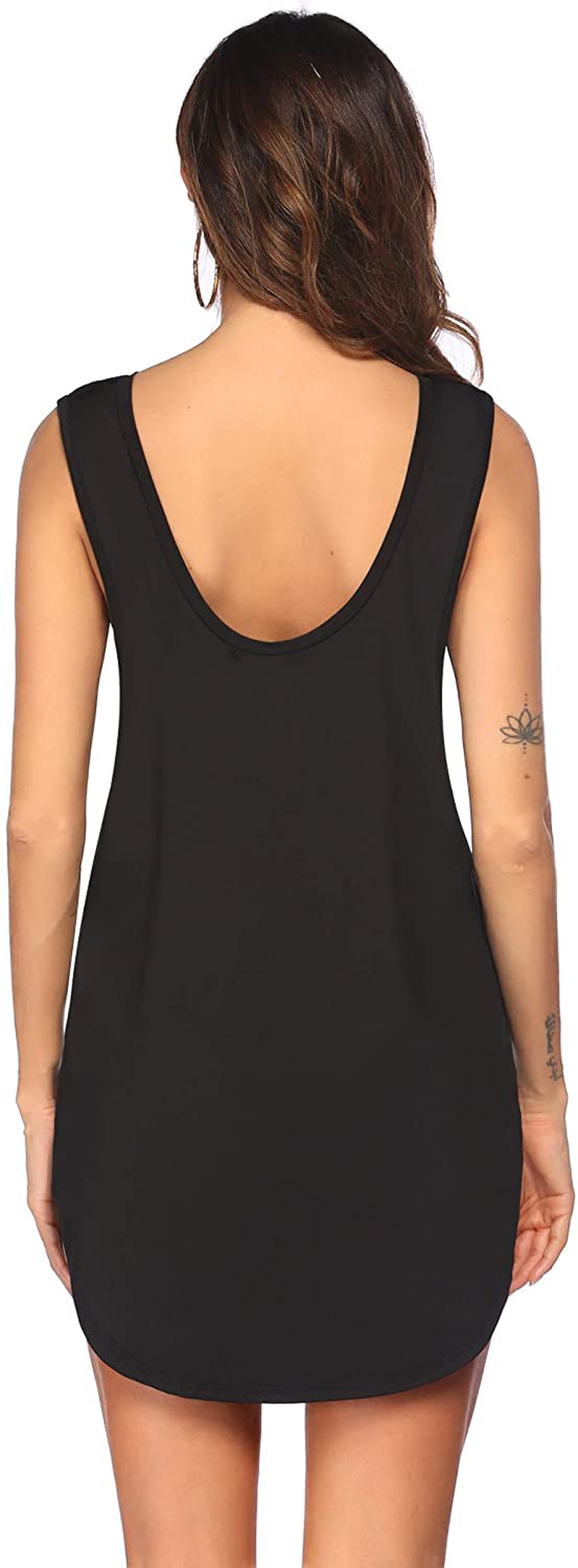 Ekouaer Women Cover Ups Swimwear Sexy Bikini Coverups Dress Sleeveless Bathing Suit Cover Beachwear Apparel & Accessories > Clothing > Swimwear Kylie Max   