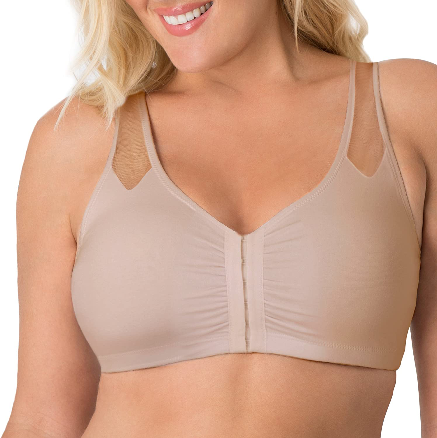 Fruit of the Loom Women'S Comfort Front Close Sport Bra with Mesh Straps Apparel & Accessories > Clothing > Underwear & Socks > Bras Kylie Max   