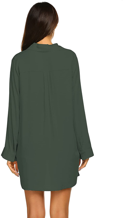 Ekouaer Women'S Beach Bikini Cover-Up Long Roll-Up Sleeve Summer Covers Apparel & Accessories > Clothing > Swimwear Kylie Max   