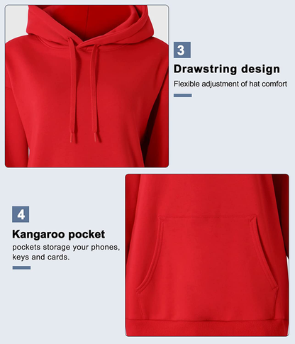Women'S Basic Pullover Hoodie Loose Fit Ultra Soft Fleece Hooded Sweatshirt with Pockets Apparel & Accessories > Clothing > Activewear Kylie Max   