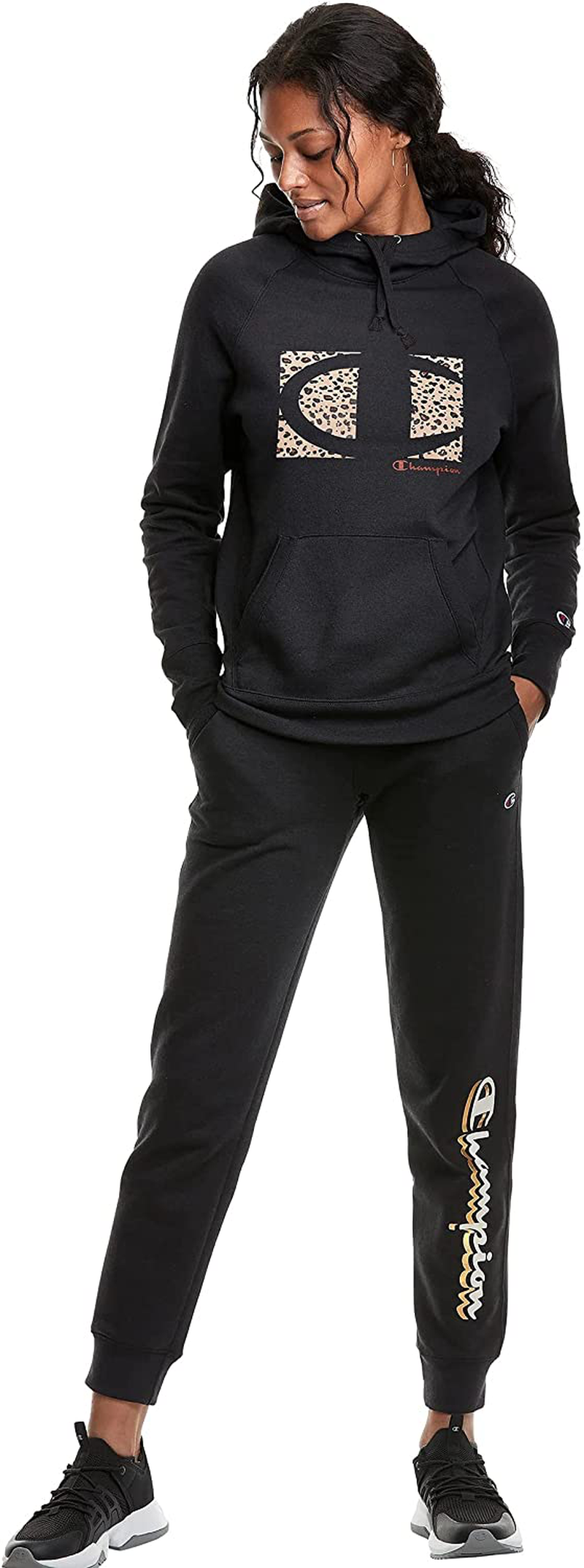 Champion Women'S Powerblend Fleece Hoodie, Big C Graphic Logo Apparel & Accessories > Clothing > Activewear Kylie Max   