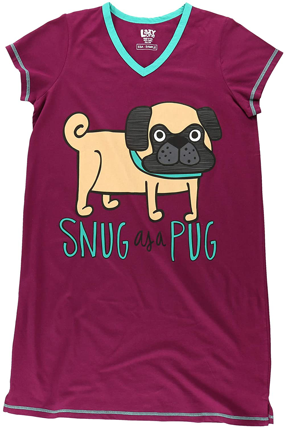 Lazy One V-Neck Nightshirts for Women, Animal Designs Apparel & Accessories > Clothing > Sleepwear & Loungewear > Nightgowns Kylie Max   