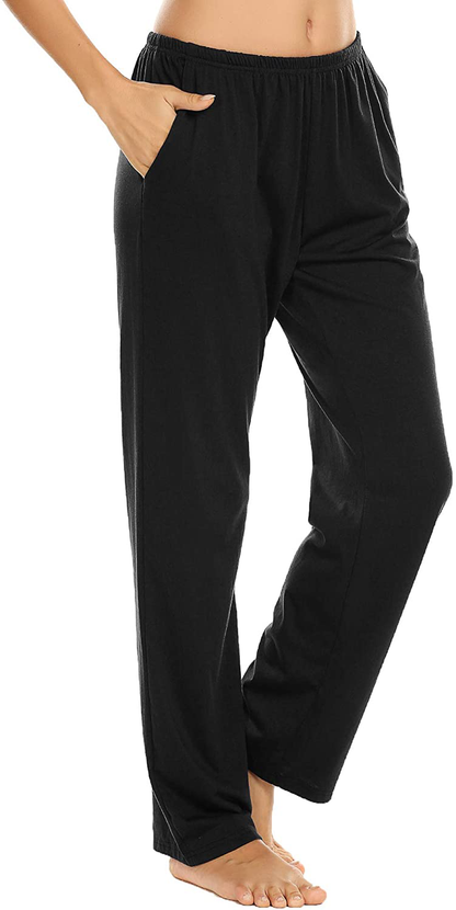Ekouaer Pajama Pants Women'S Casual Lounge Pants Soft Cotton Sleepwear Pj Bottoms with Pockets S-XXL Apparel & Accessories > Clothing > Sleepwear & Loungewear > Pajamas Kylie Max   
