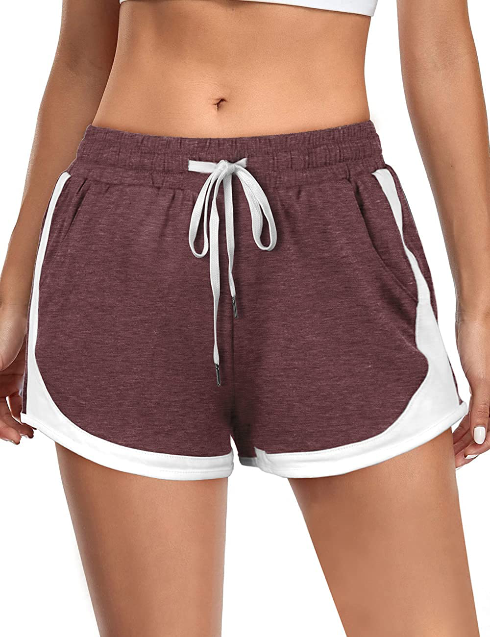 WIHOLL Womens Shorts for Summer Workout Running Shorts with Pockets Drawstring Apparel & Accessories > Clothing > Shorts Kylie Max   