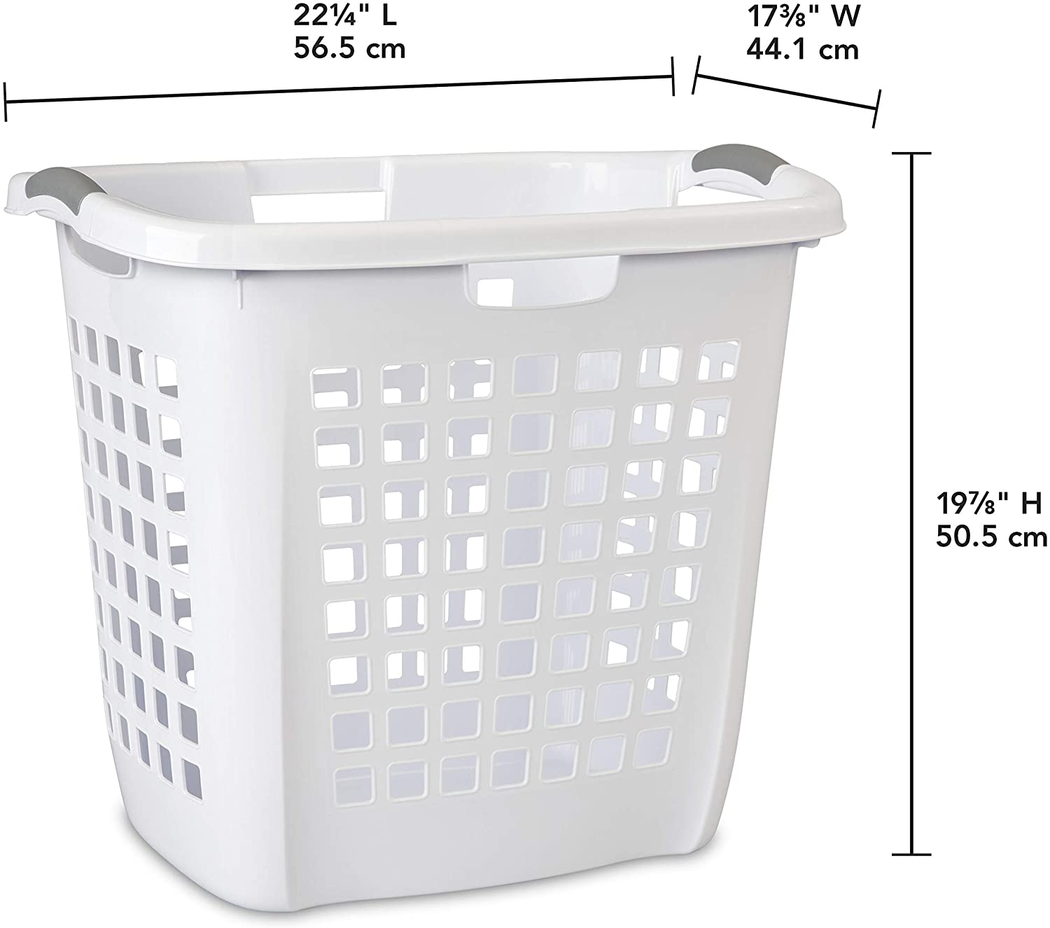 Sterilite 12258004 Ultra Easy Carry Hamper, White Hamper W/Titanium Inserts, 4-Pack Apparel & Accessories > Clothing > Underwear & Socks > Underwear Sterilite   