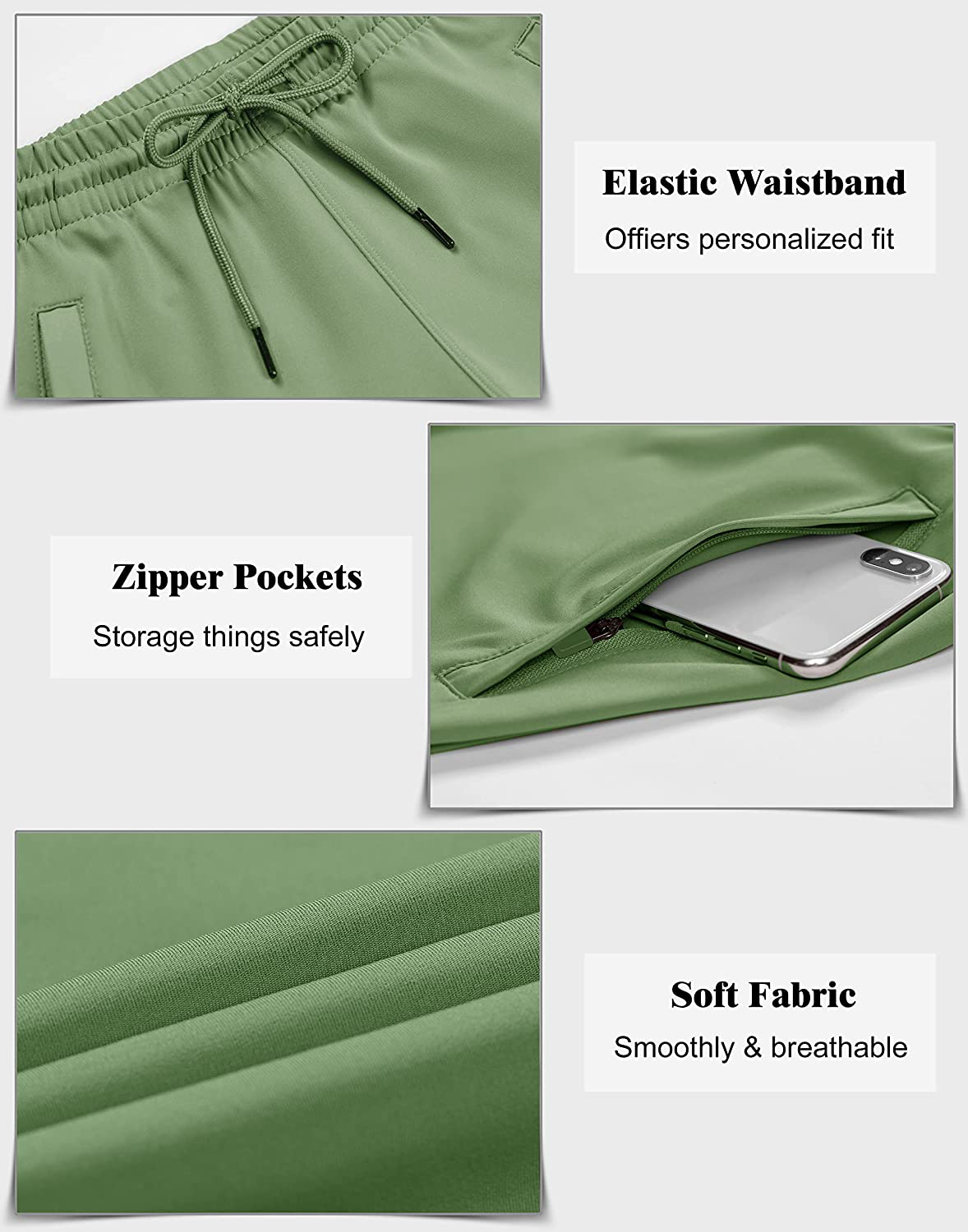 G Gradual Women'S Joggers Pants with Zipper Pockets Tapered Running Sweatpants for Women Lounge, Jogging Apparel & Accessories > Clothing > Activewear Kylie Max   