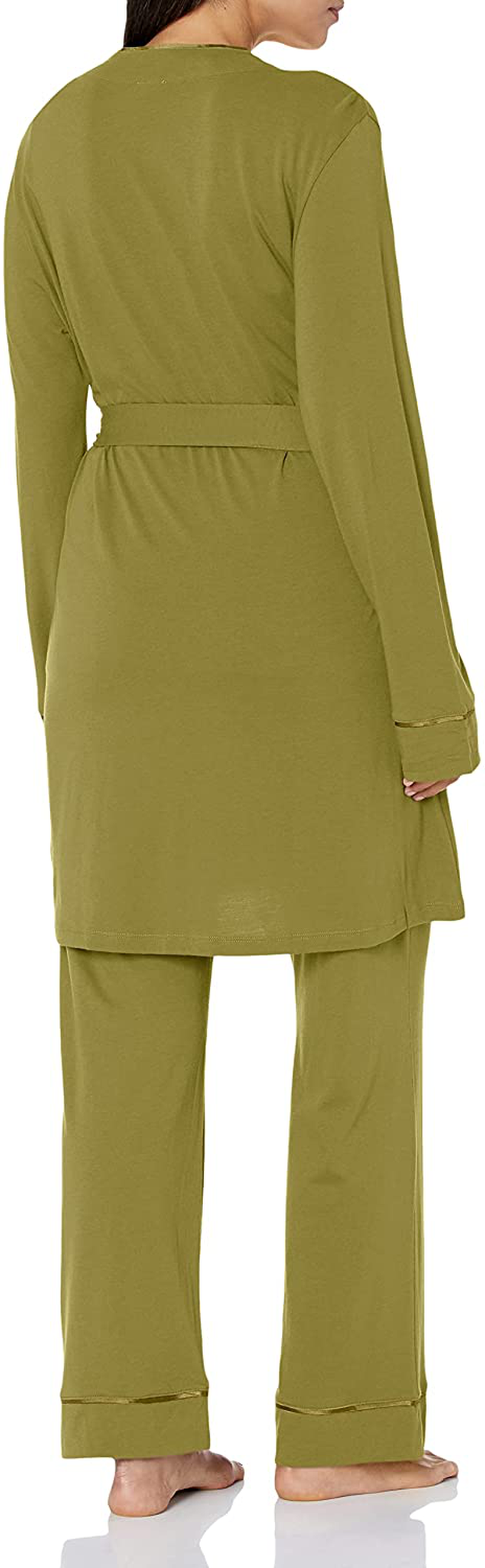 Cosabella Women'S Bella Curvy Racerback Cami Robe & Pant Pajama Set, Deep Ruby/Deep Ruby, Petite Apparel & Accessories > Clothing > Sleepwear & Loungewear Kylie Max   