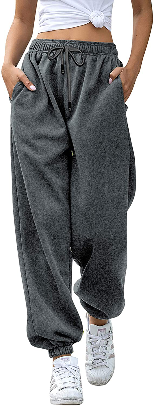 VINMEN Cinch Bottom Sweatpants for Women with Pockets Apparel & Accessories > Clothing > Activewear Kylie Max   