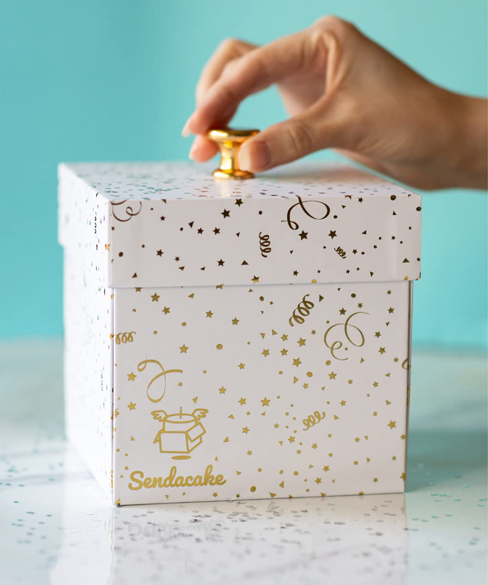 Send a Cake Explosion Box Gift with Flying Butterfly Surprise- Birthday, Holiday, Special Occasion – Birthday Treat for Women, Men, Adults, Kids Arts & Entertainment > Party & Celebration > Gift Giving Send A Cake   