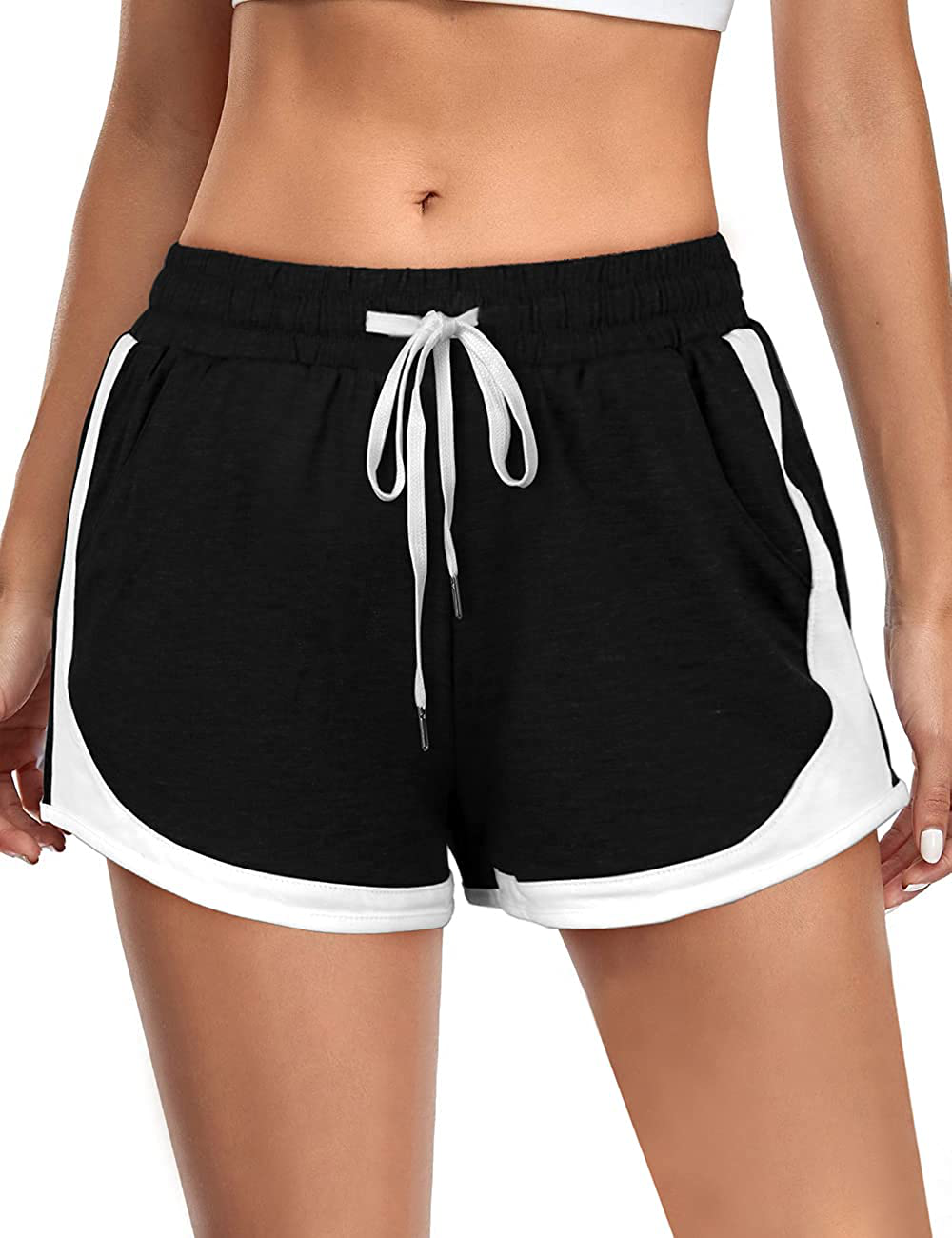 WIHOLL Womens Shorts for Summer Workout Running Shorts with Pockets Drawstring Apparel & Accessories > Clothing > Shorts Kylie Max   
