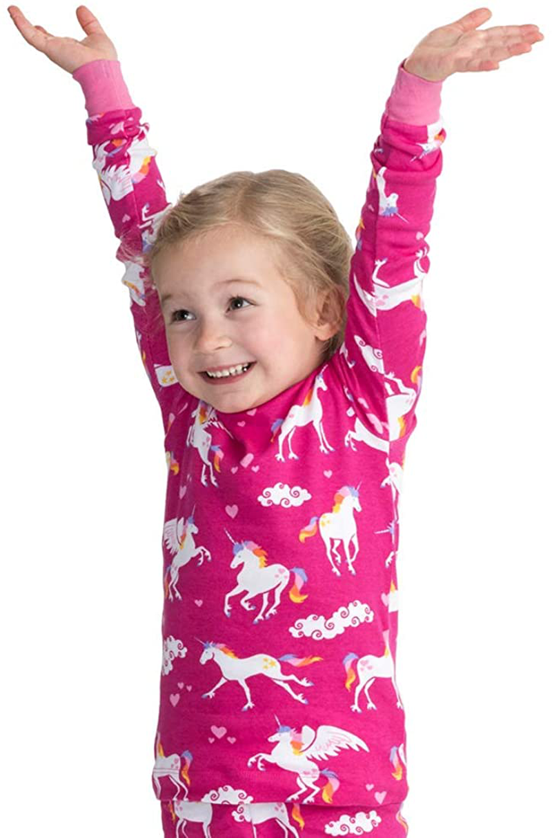 Hatley Girls' Organic Cotton Long Sleeve Printed Pajama Sets Apparel & Accessories > Clothing > Sleepwear & Loungewear > Pajamas Kylie Max   