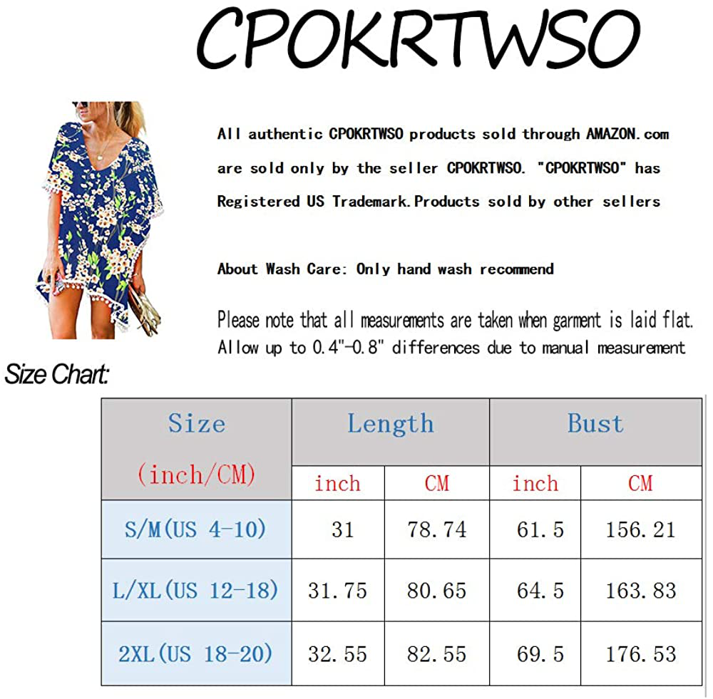 CPOKRTWSO Women’S Crochet Chiffon Tassel Swimsuit Beach Bikini Cover Ups for Swimwear Apparel & Accessories > Clothing > Swimwear Kylie Max   