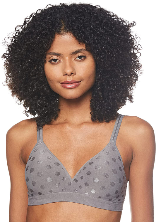 Hanes Women's Perfect Coverage ComfortFlex Wirefree Bra MHG260 Apparel & Accessories > Clothing > Underwear & Socks > Bras Hanes Bras Charcoal Small 