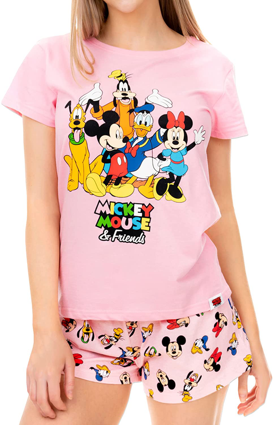 Disney Womens Mickey Mouse Minnie Mouse and Friends Pajamas Apparel & Accessories > Clothing > Sleepwear & Loungewear > Pajamas Disney   