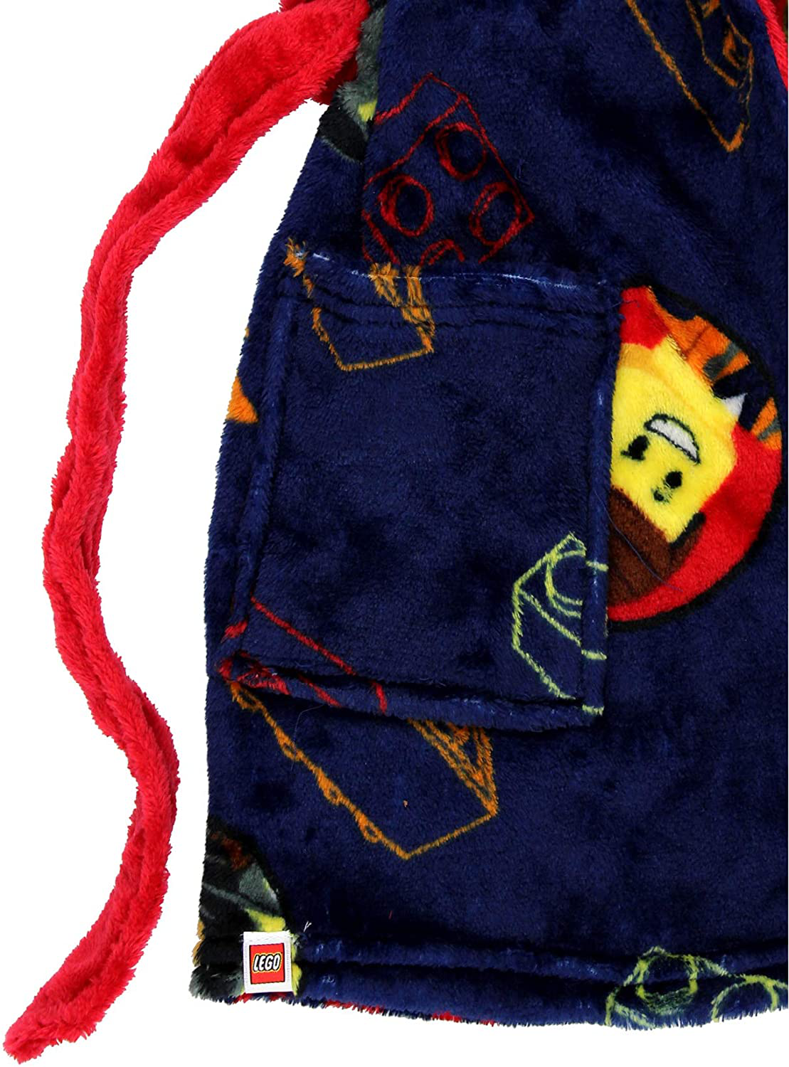 Lego Movie 2 the Second Part Boys Fleece Bathrobe Robe Apparel & Accessories > Clothing > Sleepwear & Loungewear > Robes Kylie Max   