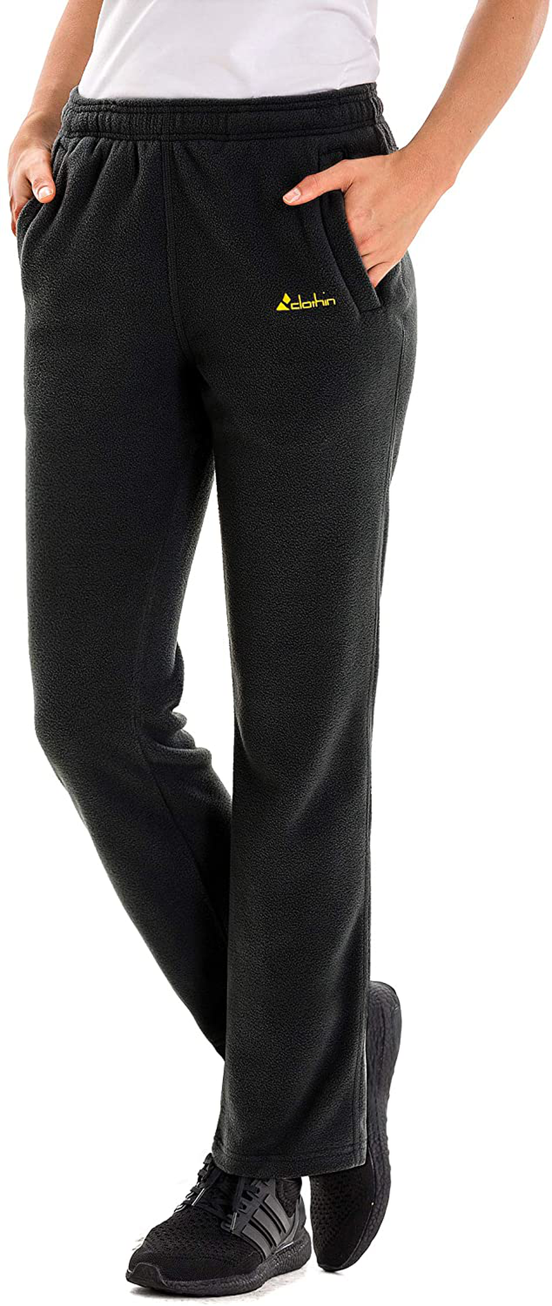 clothin Men/Women Polar Fleece Thermal Sweatpants Apparel & Accessories > Clothing > Activewear clothin Women Black X-Large 
