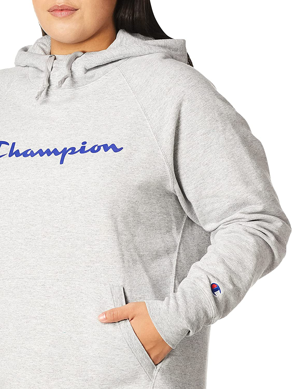 Champion Women'S Classic Script Logo, Powerblend Fleece Hoodie Apparel & Accessories > Clothing > Activewear Kylie Max   