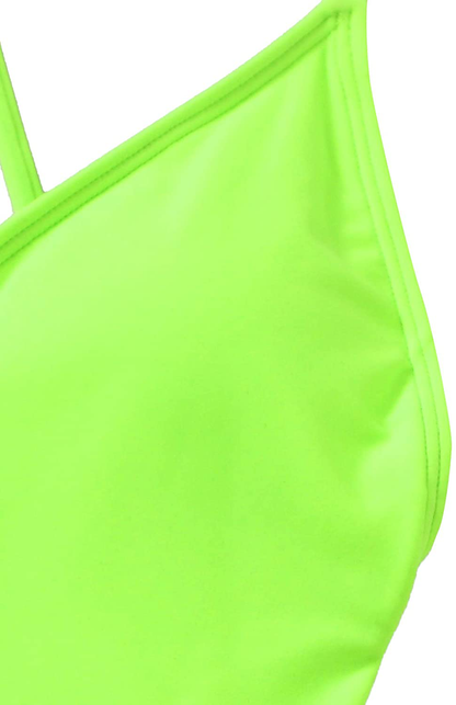 SOLY HUX Women'S Plunge Neck Cross Back High Cut One Piece Bathing Suits Swimsuit Apparel & Accessories > Clothing > Swimwear Kylie Max   