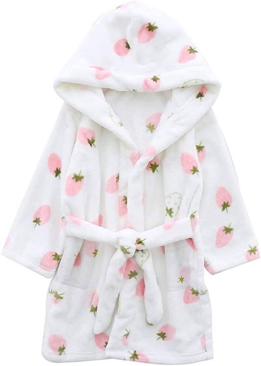 Betusline Girls Bathrobe Soft Fleece Hooded Robe, 12 Months - 18 Years Apparel & Accessories > Clothing > Sleepwear & Loungewear > Robes Kylie Max   